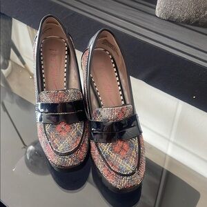 Betsey Johnson Multicolor Embellished Loafers